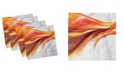 Ambesonne Abstract Set of 4 Napkins, 12" x 12"